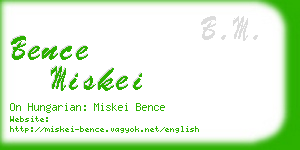 bence miskei business card